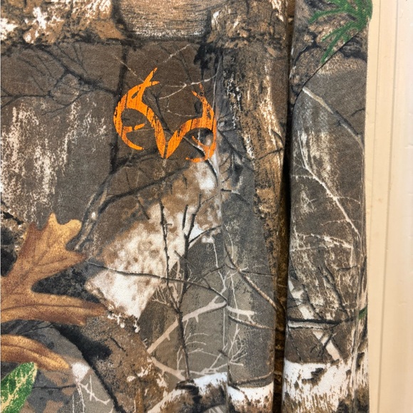 Realtree Camouflage Long Sleeve Shirt with Orange Logo - Picture 2 of 5